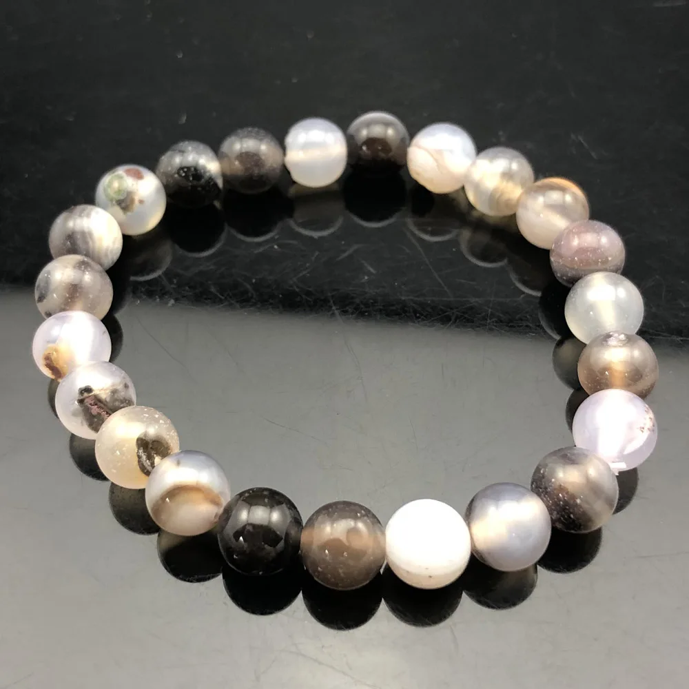 Colorful Skin Quartz Натуральная чакра из бисера рок браслет для мужчин 8 мм натуральный камень Лава тигровый глаз матовый черный оникс бусины из лечебных камней очарование Йога женские ювелирные изделия - Окраска металла: Colorful Skin Quartz