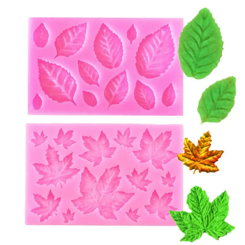 

3D Silicone Baking Mold DIY Butterfly Maple Leaf Mould Chocolate Fondant Cake Decorating Tool Temperature Resistance