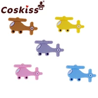 coskiss mini cute aircraft silicone beads baby teether food grade infant teething bead for diy nursing necklace accessories toy