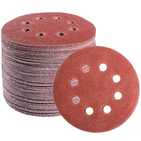 20pcs 5 inch round sandpaper 8 hole hook and loop adhesive sanding discs sandpaper for random orbital sander 40 2000 grits