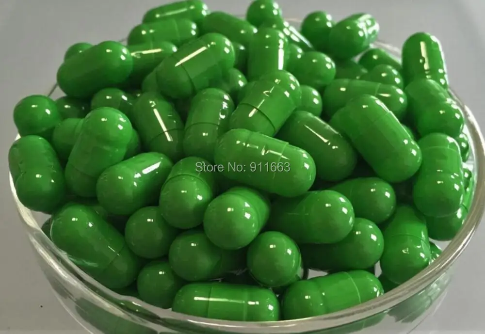 Green Joined 00# короткие и полные пустые капсулы 1000 шт! много цветных пустых капсул, пустые желатиновые капсулы(Соединенные или отдельные пустые капсулы - Цвет: Green Joined