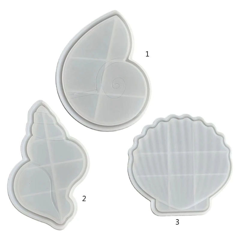 

Shell Conch Tray Epoxy Resin Mold DIY Crafts Serving Board Plate Silicone Mould