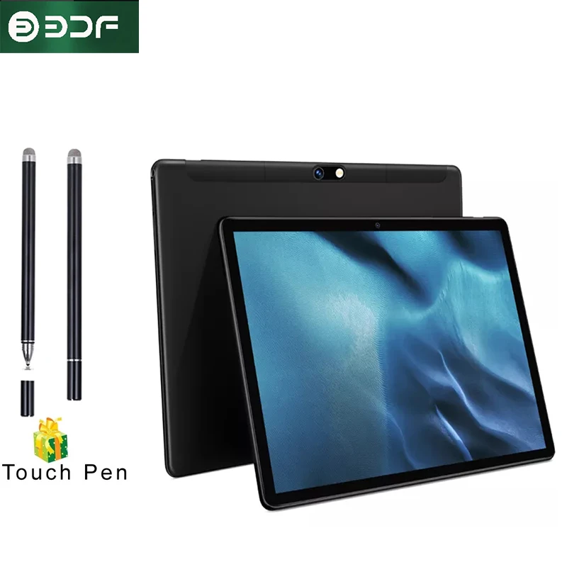 10.1 Inch Original 3G Phone Call Android 9.0 4GB RAM 64GB ROM Tablet 8 Core Bluetooth Wi-FI GPS 2.5D Steel Screen TabletS