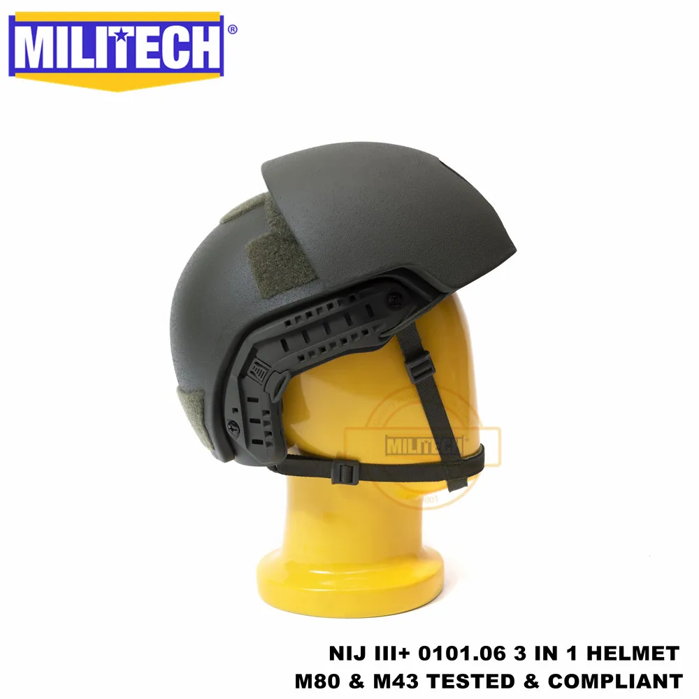 MILITECH NIJ III+ NIJ 0101,07 RF1 модульный Tacti FAST OD 3 в 1 червячный циферблат лайнер высокая XP Cut пуленепробиваемый арамидный баллистический шлем