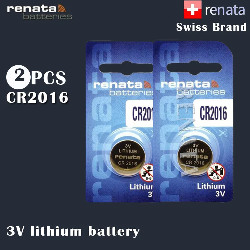 Renata 2016 CR2016 2 шт. 3 в для автомобильного ключа пульт дистанционного управления