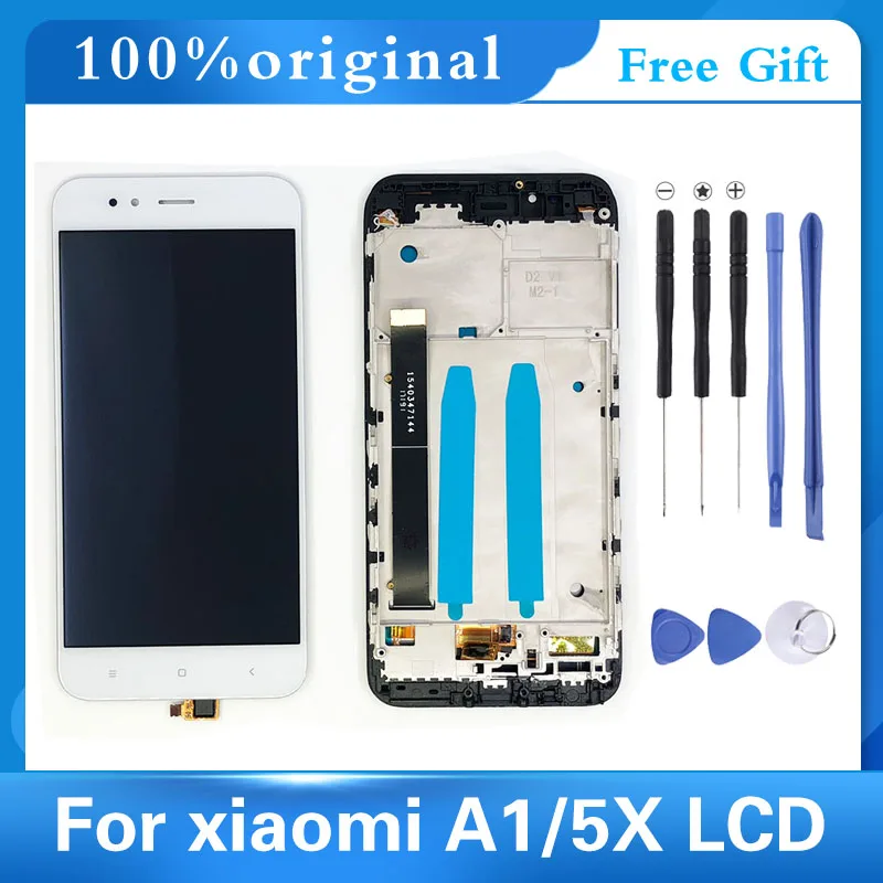 

100% Original For Xiaomi A1 LCD Display Touch Screen Digitizer Assembly Replaceme Sensor with Frame For Xiaomi Mi A1 MiA1M5X M5X