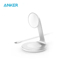 Anker Wireless Charger, PowerWave Magnetic 2-in-1 Stand with 4 ft USB-C Cable, Wireless Charging Station for iPhone 12/12 Pro