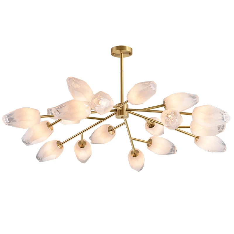 Living Room Chandelier Light Luxury Modern Simple Bedroom Light Copper Atmosphere Lobby Light Creative Restaurant  Nordic Lamps