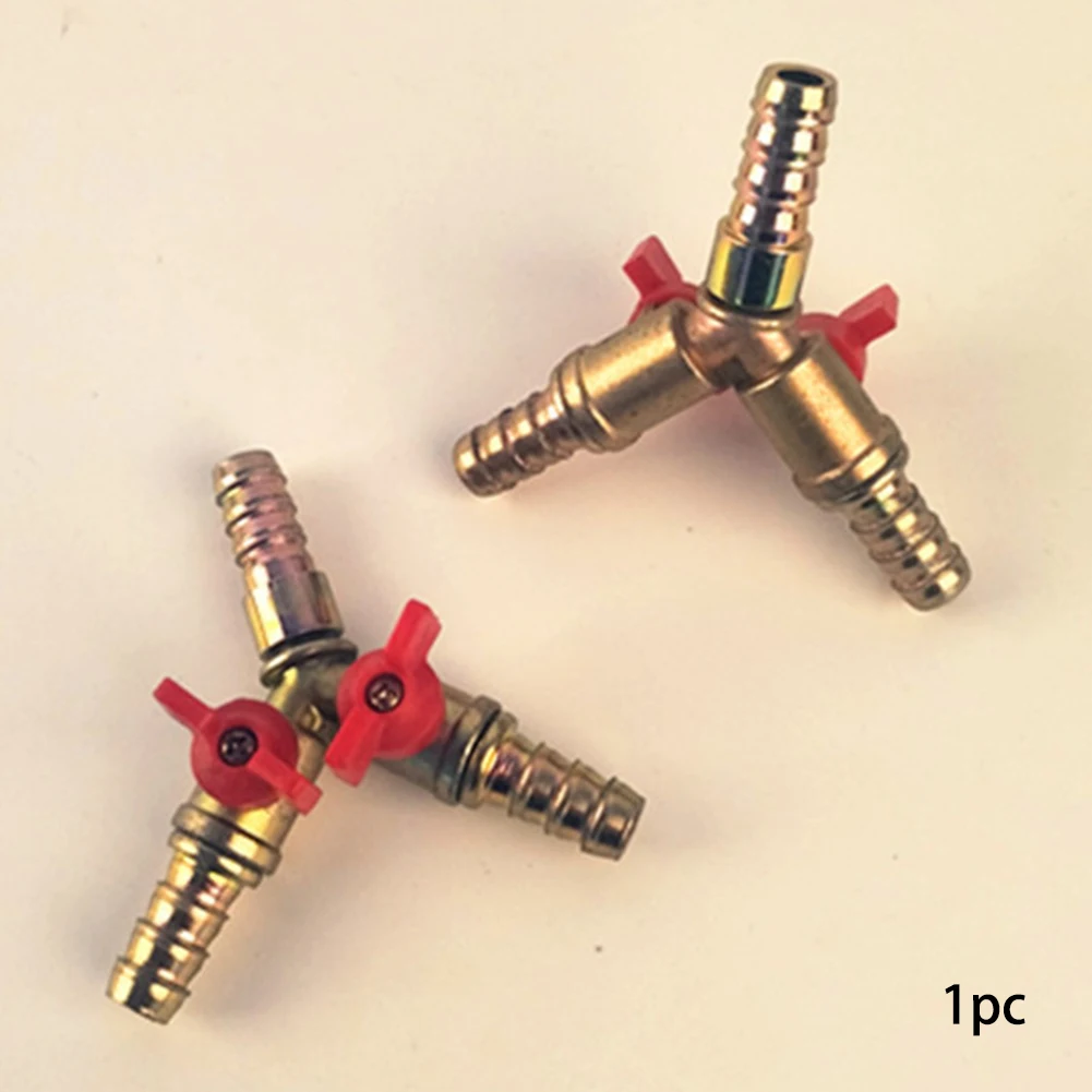 

3-Way Ball Shut Off Fuel Gas Oil Y-shape Durable Easy Install High Pressure Resistant Brass Strong Hardness