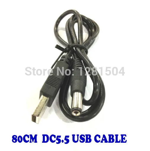 80 см USB кабель для зарядки 5 5*2 1 мм черный 100 шт./лот|power cable|usb power cableusb 5.5 2.1 |