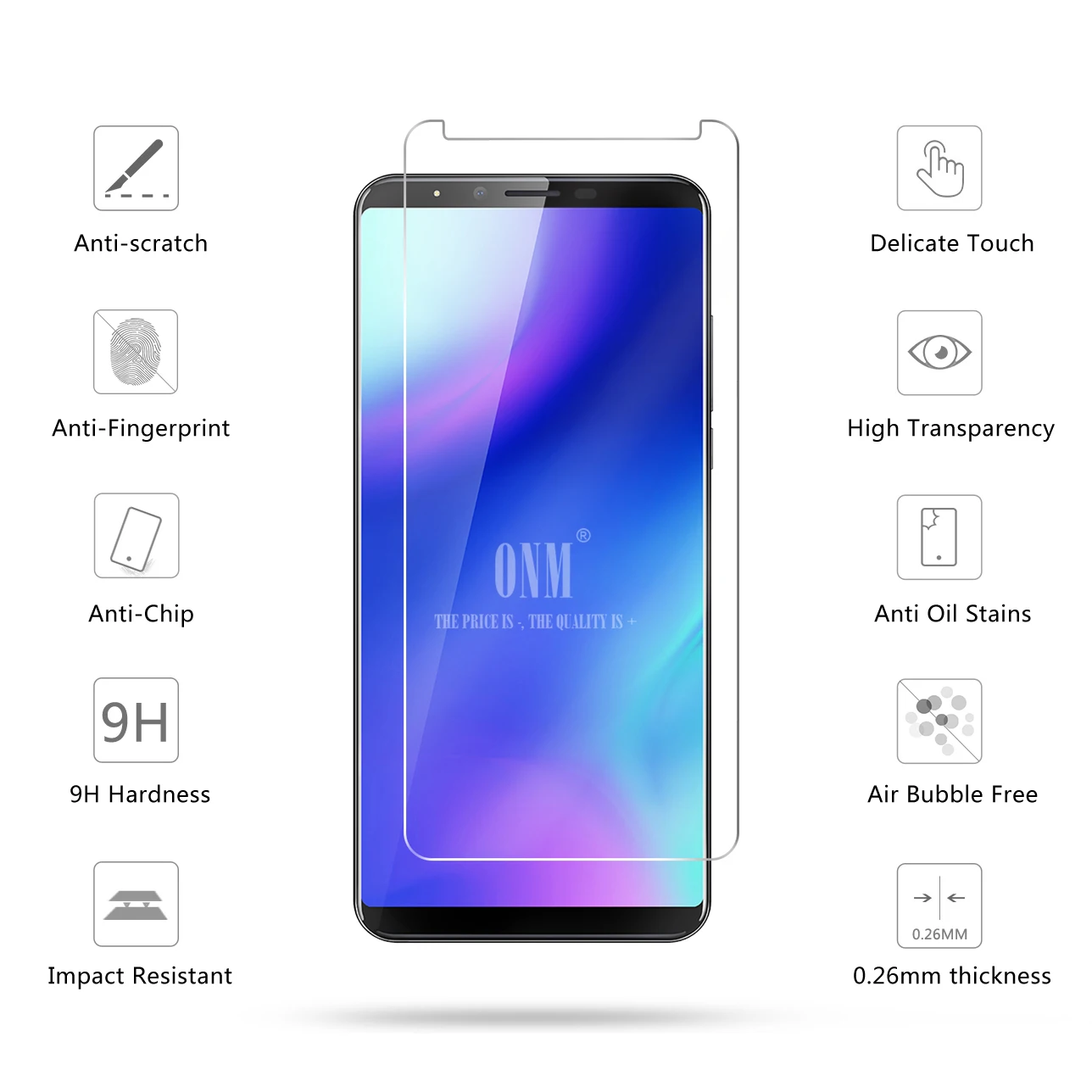 2 шт. закаленное стекло для CUBOT X18 PLUS защита экрана 2.5D 9 H премиум класса Защитная