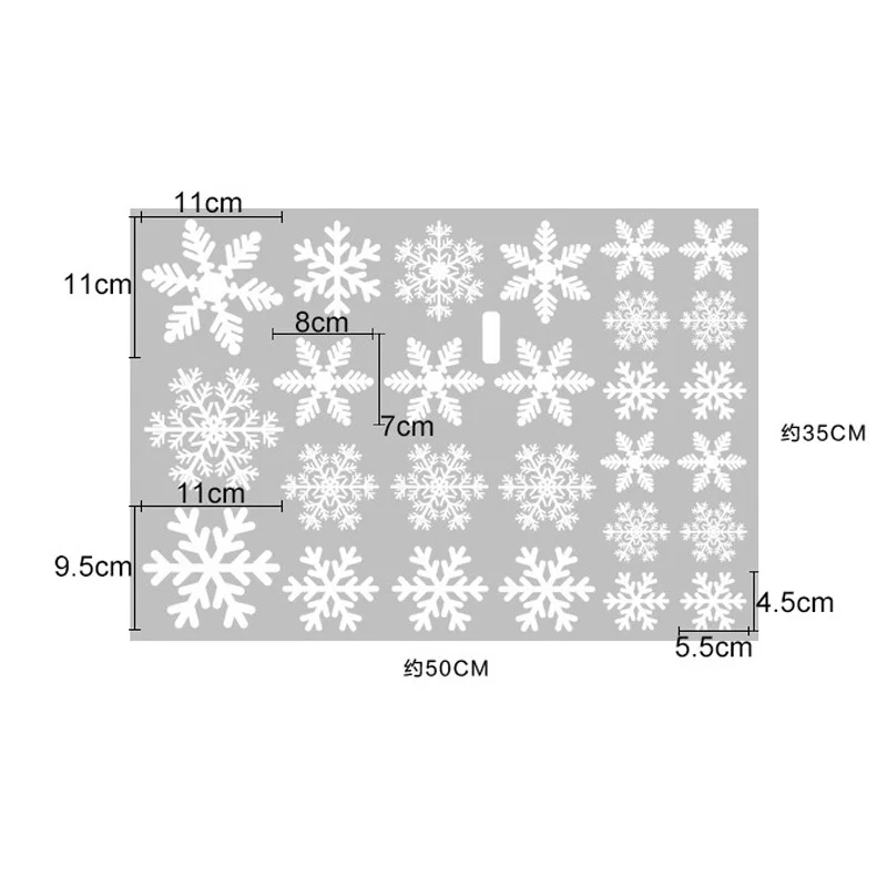 27 шт/лот Снежинка Электростатическая Наклейка Окно детская комната Рождество