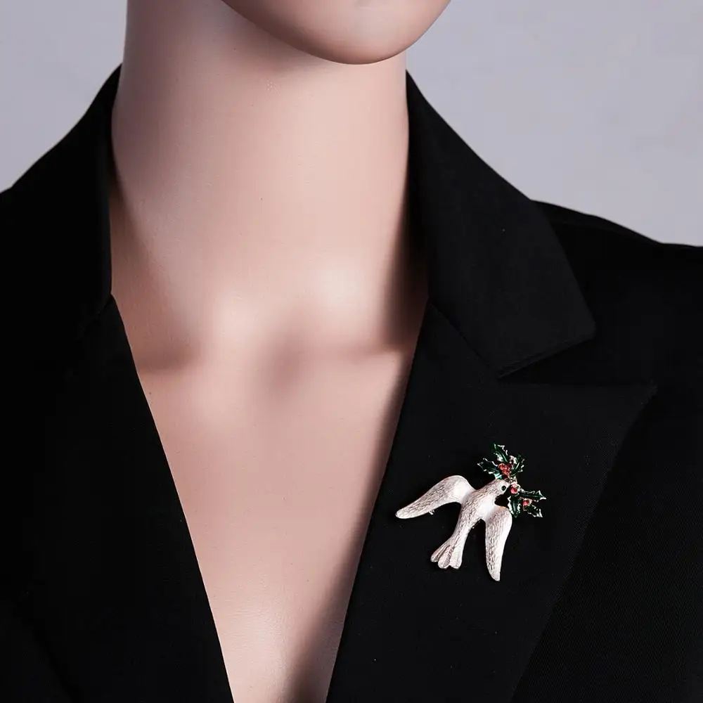 Животные голубь Броши с птицами мило птица мира кран совы брошь для банкета