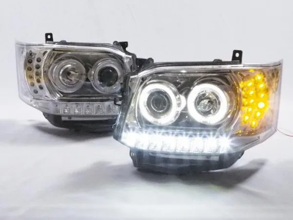 Светодиодные дневные ходовые огни и линза глаза ангела в сборе для HIACE commuter новый