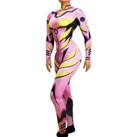 multicolor sexy sequin bodycon jumpsuit women through party club long pants rompers tight jumpsuits sexy costume