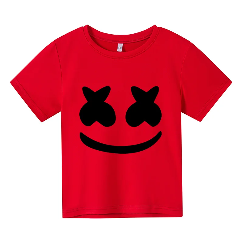 

girl Tees Shirt Short Sleeve Summer kids Casual boys Clothes Smile Face child Be Happy tee tops cotton candy T-Shirts