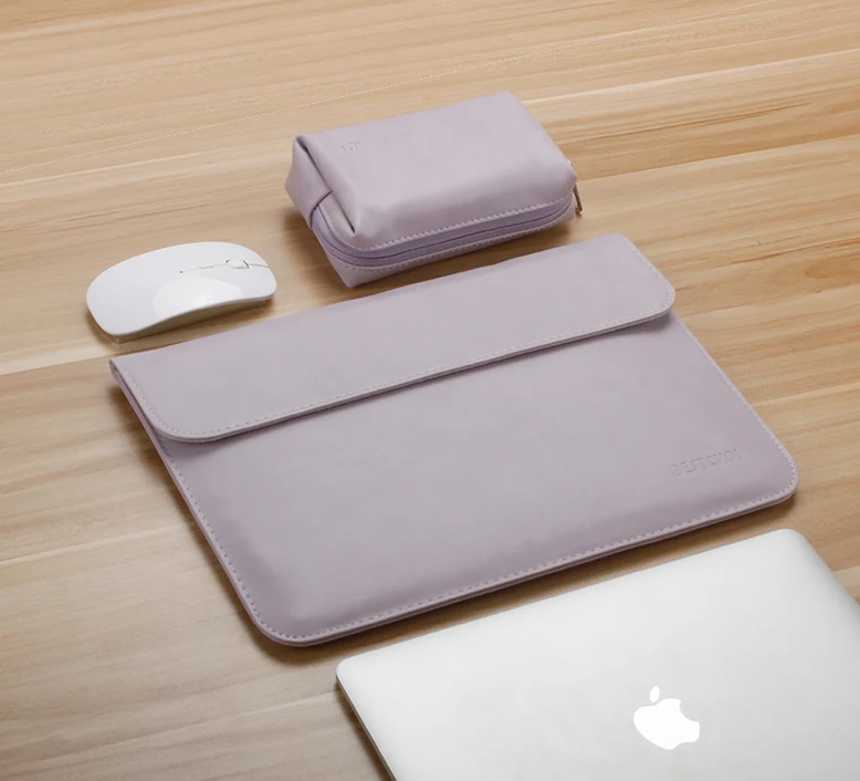 Purple H Set Водонепроницаемый Pu ноутбук рукав для Macbook Air Pro 13 рукав сумка для ноутбука 12 13,3 14 дюймов Сумка для ноутбука для Surface Pro 4 5 6 Чехол - Цвет: Purple H Set