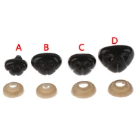 10pcsbag black oval ellipse oblong doll safety nose eyes for bear stuffed toys snap animal with plug washers diy craft