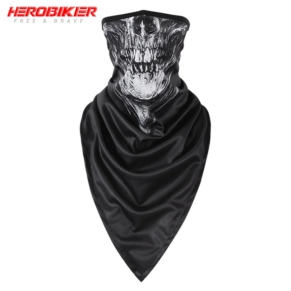 color02 HEROBIKER, новинка, Балаклава, мотоциклетная, мото, защита для лица, дышащая маска, мотоциклетная, многофункциональная, мото, полумаска, Быстросохнущий двигатель - Цвет: color02