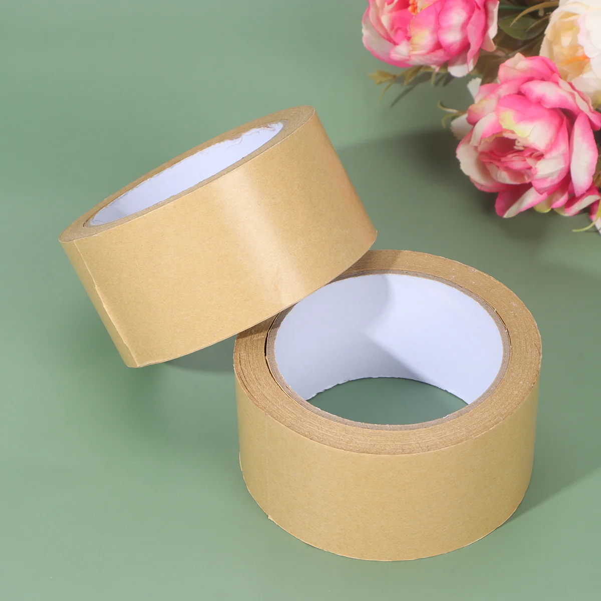 

5Pcs Kraft Paper Tapes Color Decorative Stickers Simple Tape Gift Packaging Band for DIY Craft (50mm Wide x 25m Long)