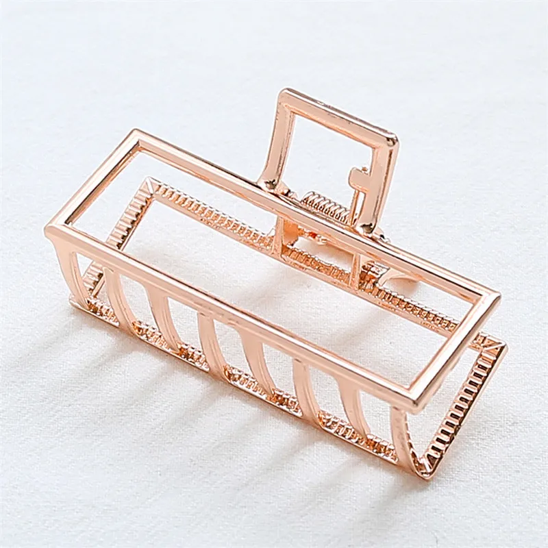 Геометрический зажим для волос в европейском стиле ретро простой дизайн полый