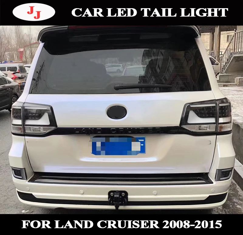 Автомобильный светодиодный черный хвост светильник для Toyota Land Cruiser 200 FJ200 LC200 2008 2015