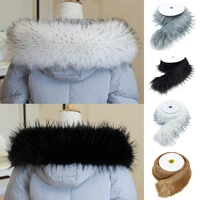 imitation raccoon plush faux fox fur collar tape diy christmas plush strips collar hat scarf clothing raw edge fur accessories