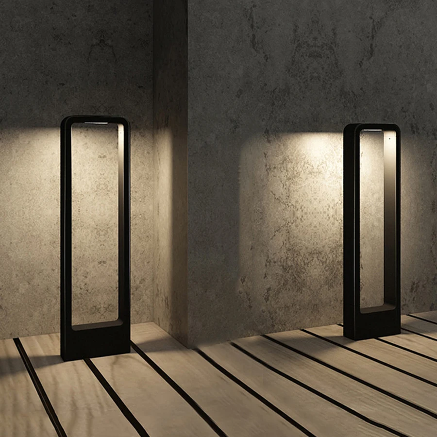 

40/60CM Landscape Pathway Light Outdoor Garden Road Lawn Pillar Lamps Aluminum Pole Lawn Stand Bollards Light
