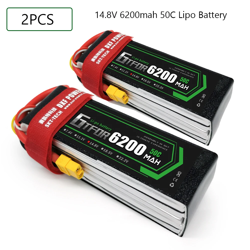 GTFDR Lipo батарея 14 8 V 6200MAH 50C 100C AKKU 4S LiPo Deans для грузовика fpv Дрон Rc Вертолет Лодка 1/8