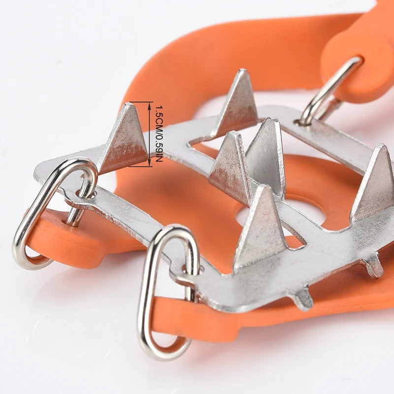 Шпилька для обуви с 18 зубцами Нескользящие скалолазание снежные шипы скобы