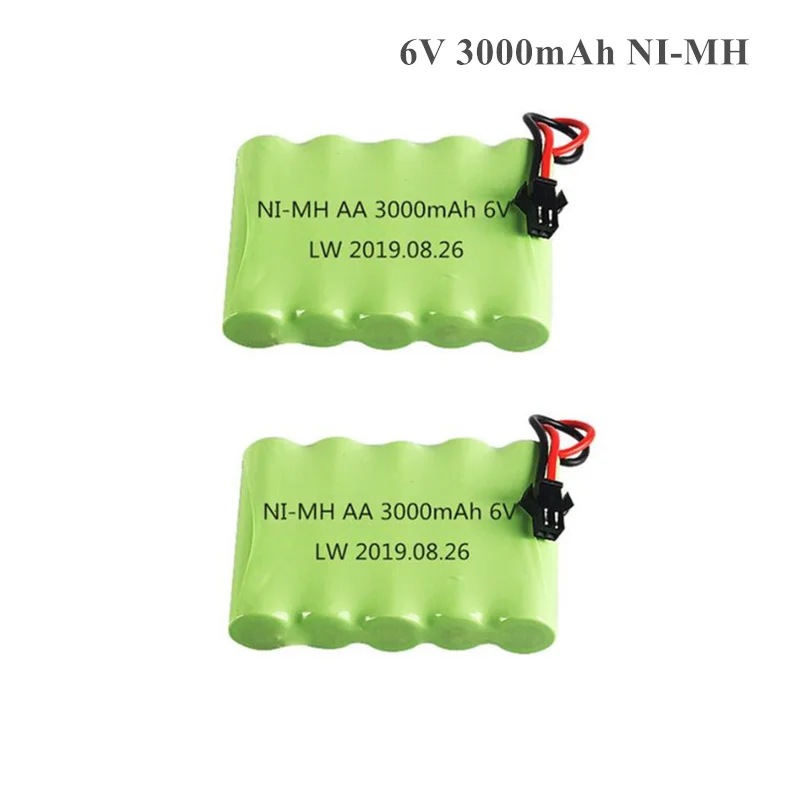 Никель металл гидридный аккумулятор 6 в 3000 мАч для игрушечных автомобилей танков