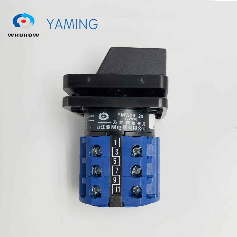 DIY LW26-20/3 поворотный кулачок переключающее устройство 12 терминалов 3 положения выход использование для мотора системы две разные нагрузки