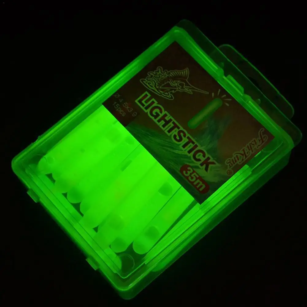 15pcs Portable Useful Outdoor Light Fishing Glow Stick Dark Sea Night Fluorescent Lake Float Accessories Coarse Carp Party |