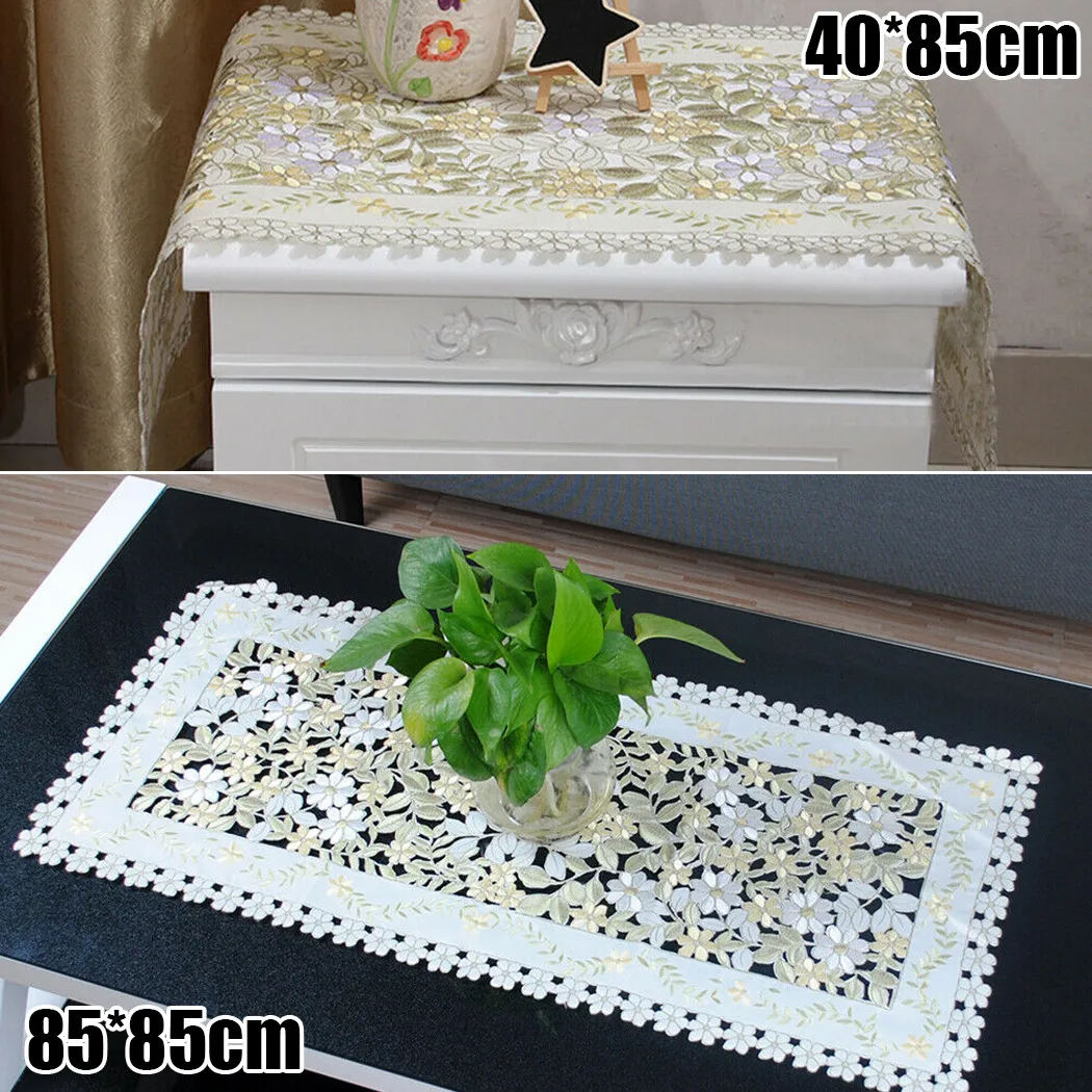 

1 X Pc Tablecloth 85*85cm Embroidered Tablecloth Vintage Floral Lace Table Cover Doily Dining Table Decor