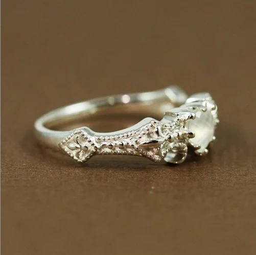 

The new flowers opal heart-shaped ring euramerican fashion female engagement rings