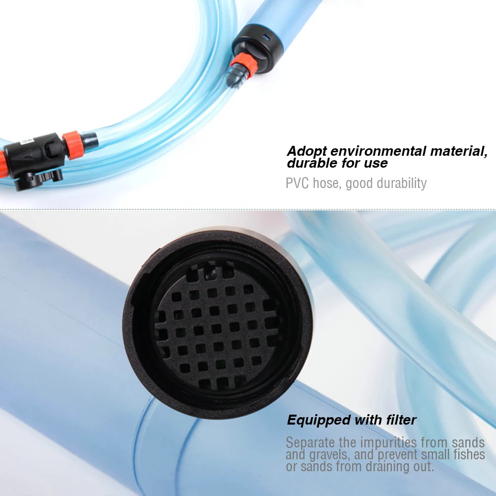 Новый аквариум Сифон для очистки воды Chager песок гравий очиститель сифон чистящие