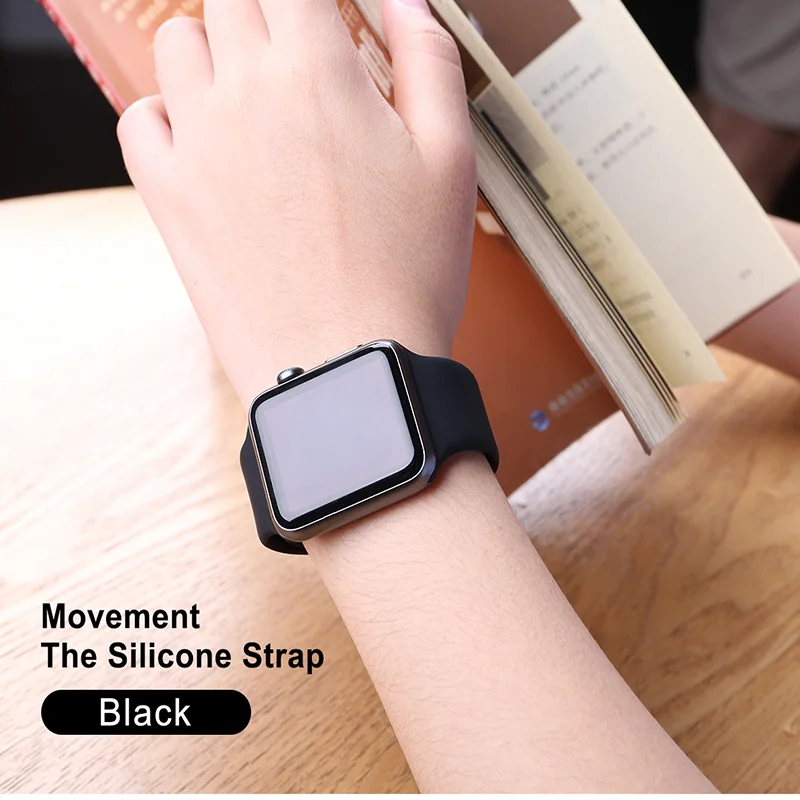 

Silicone band For Apple Watch strap 44mm 40mm 42mm 38mm 40 44 42 mm smartwatch watchband correa bracelet iWatch 3 4 5 6 se strap