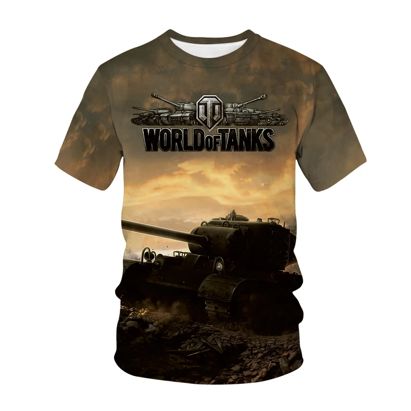 

2021 New World Of Tanks Top Men's T-shirt Fashion T-shirt Short Sleeve Racing T-shirt Outdoor Casual Sportswear Male Cool Tee