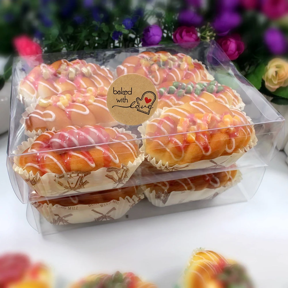 500 шт/рулон "запеченные с любовью" наклейки коробка для торта подарочные бумажные наклейки для рукоделия ручное свадебное украшение подарочная карта/Подарочная коробка и т. Д