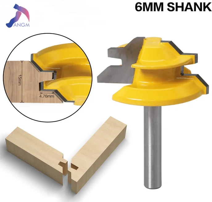 1 шт. 6 мм хвостовик 45 градусов врезной нож Средний замок торцевая фреза 3/4 &quotзапас