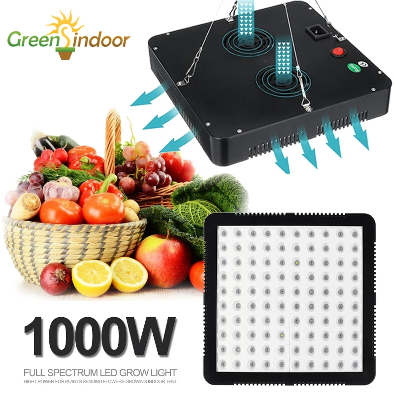 Фитосветильник светодиодная полного спектра для выращивания растений 1000