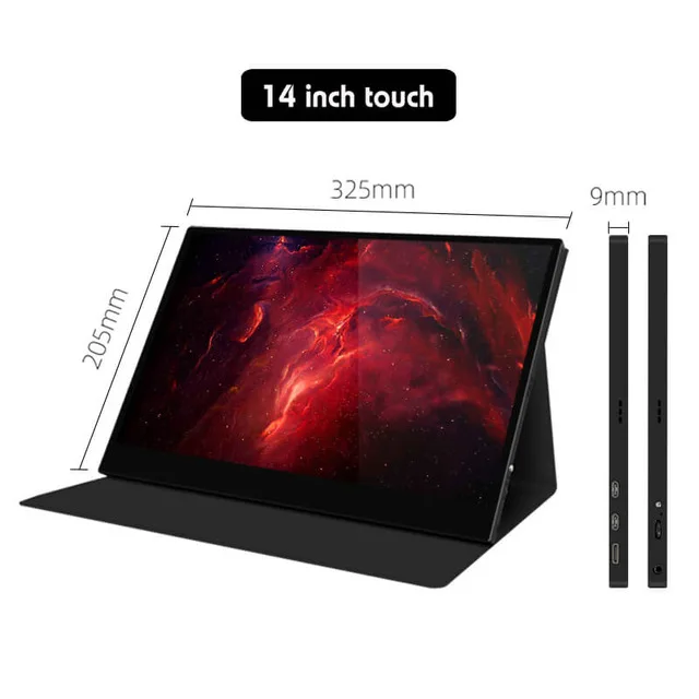 14inch Touch 14 дюймов HD портативный экран 1920x1080P ips монитор ПК планшет светодиодный ЖК-Дисплей HDMI два типа C USB 13," 15,6" игровой монитор - Цвет: 14inch Touch
