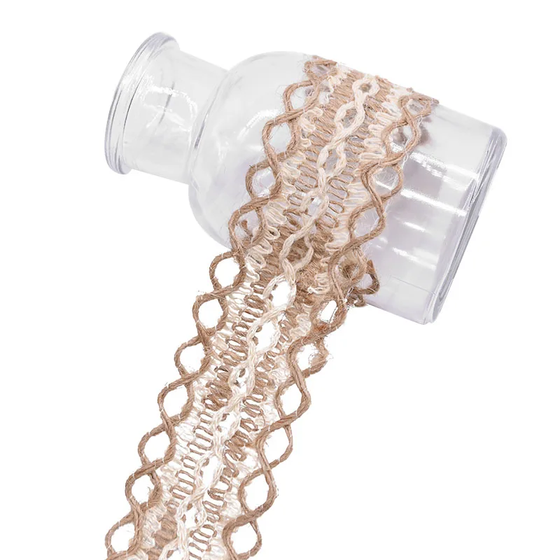 1 рулон 2 метра красивая джутовая атласная лента винтажная деревенская плетеная