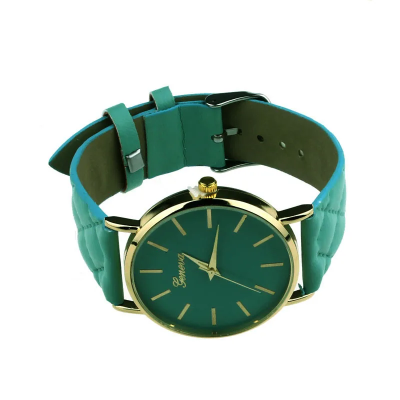 

Casual Geneva Brand Watches Checkers Faux Leather Quartz Wrist Watch And Bracelet Set Womens Minimalism Clock Montre Femme