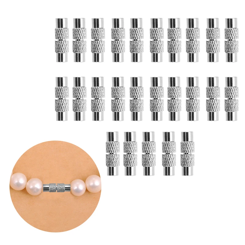 20 шт./компл. браслет ожерелье латунная колонна винтовые застежки цилиндр