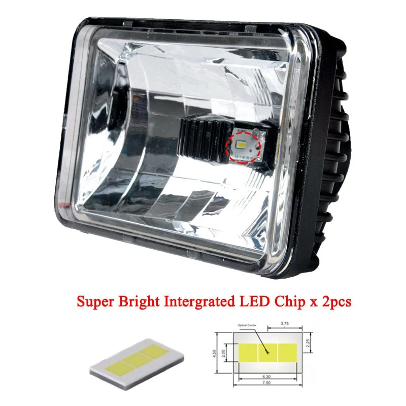 CREK 12V 24V 4X6 &quot5X7&quot 5 дюймов H7 грузовик светодиодный головной светильник
