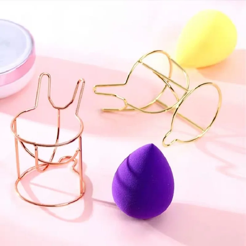 

Makeup Sponge Puff Shelf Alloy Sponge Display Stand Rose Gold Beauty Tools Beauty Egg Puff Box Household Storage Accessories