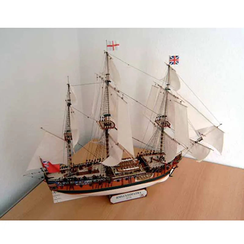 40 см парусная лодка 3D бумажная модель британская Клеопатра задняя 1:96 трехмерная