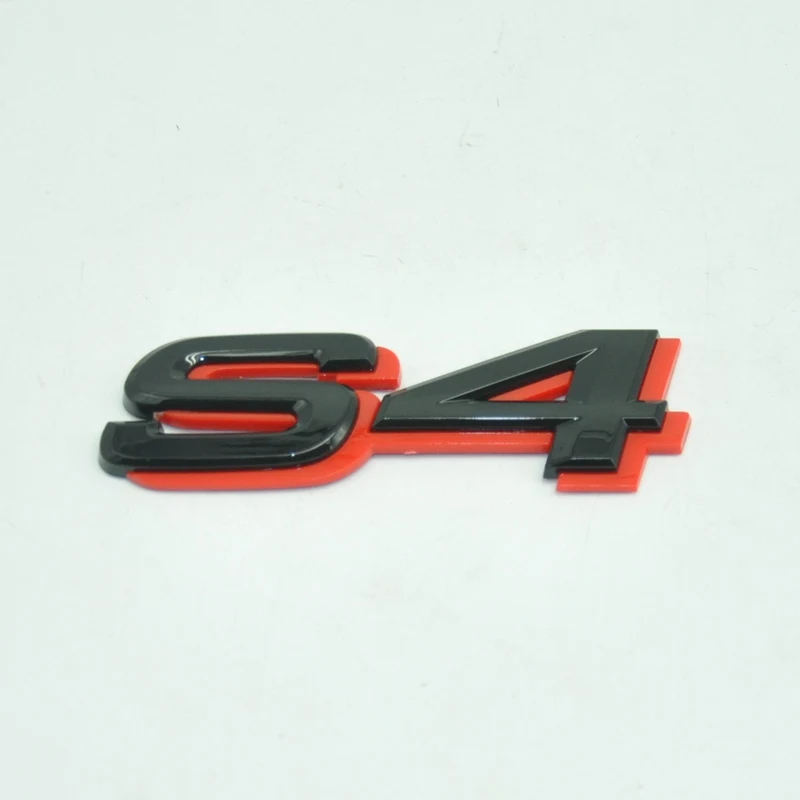Black red 3D ABS S4 S линия автомобиля хвост стикер эмблема логотип металлический задний значок наклейка логотип - Цвет: Black red
