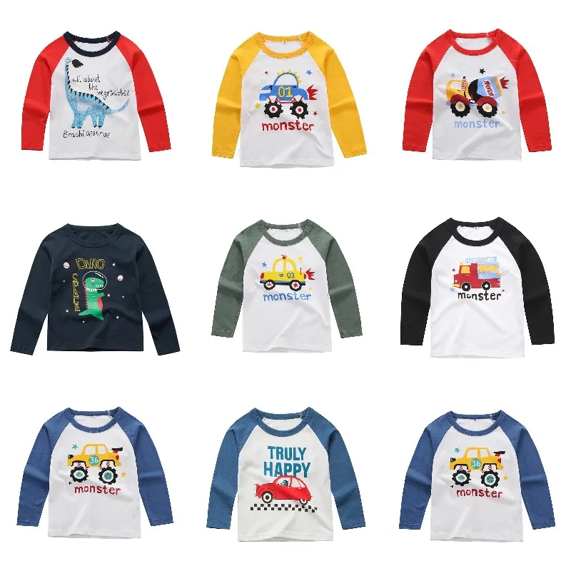 

Girls Boys T-Shirt Children's Shirts Kids for Children Boys Shirt Child Kid's Dinosaur Kid Cotton Cartoon Tops Clothing Clothes